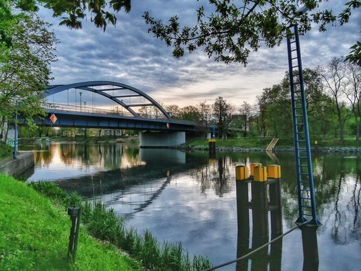 Spreebrücke in Fürstenwalde bei Abendstimmung